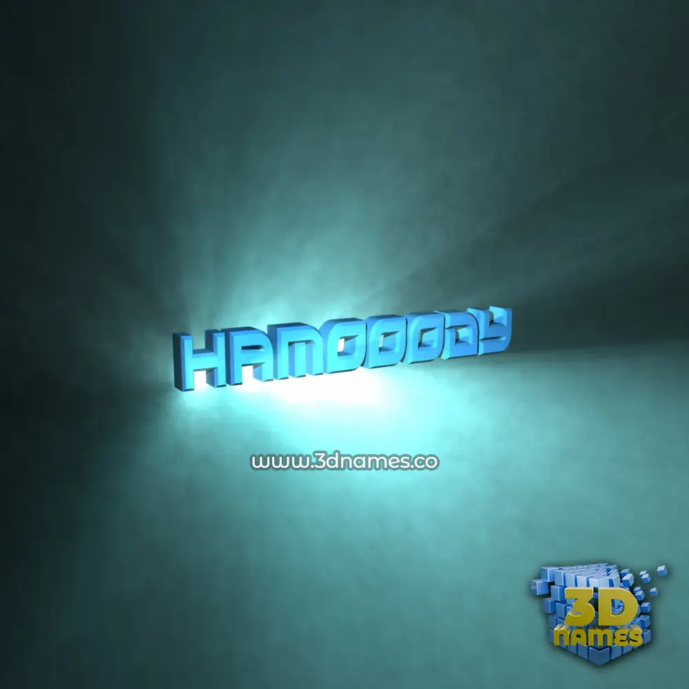 hamooody in Light Shine style - 3D name wallpaper