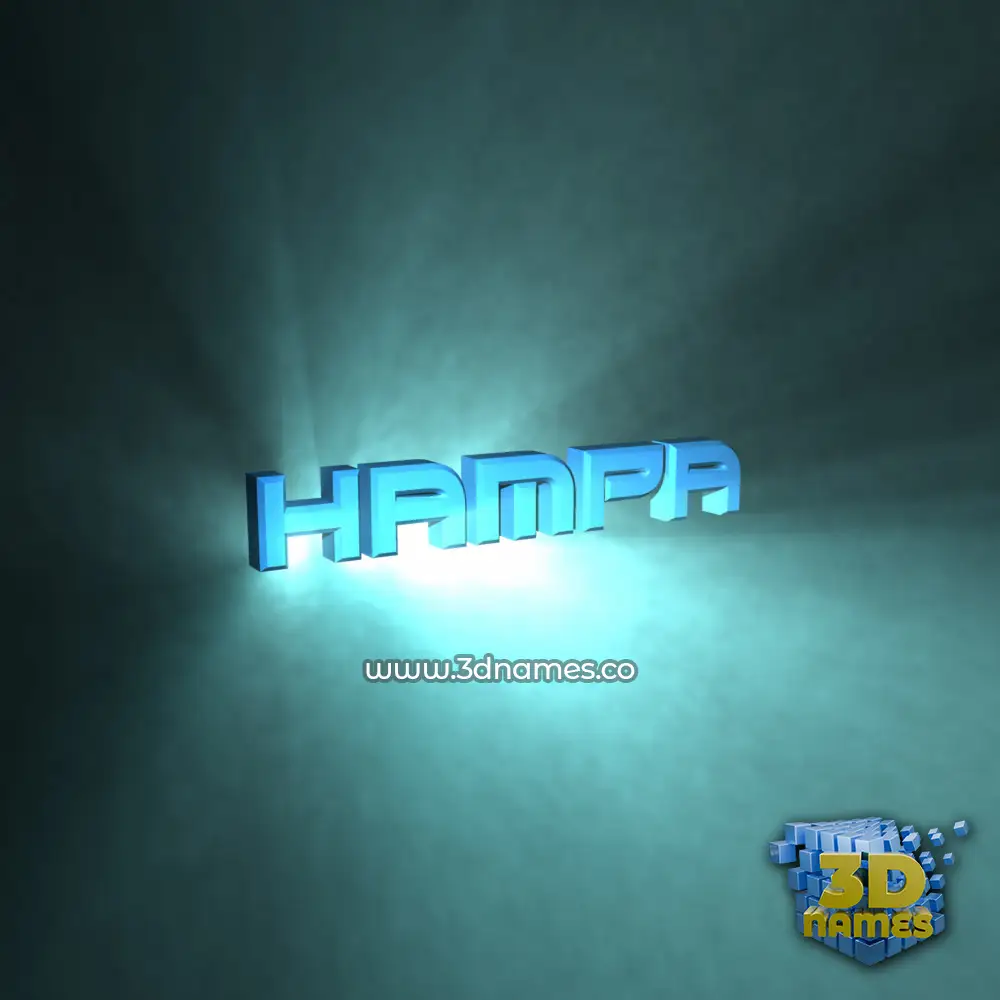 hampa in Light Shine style - 3D name wallpaper