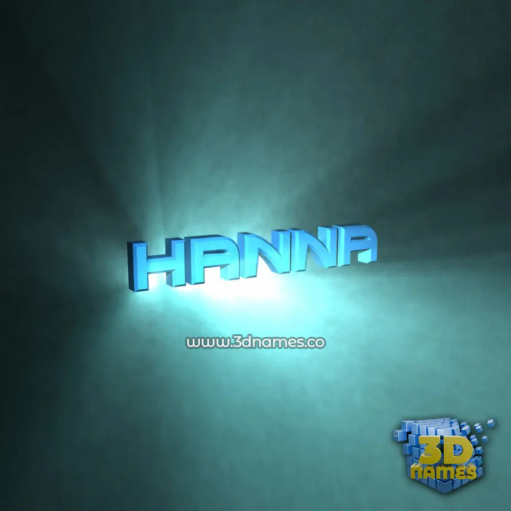 hanna in Light Shine style - 3D name wallpaper