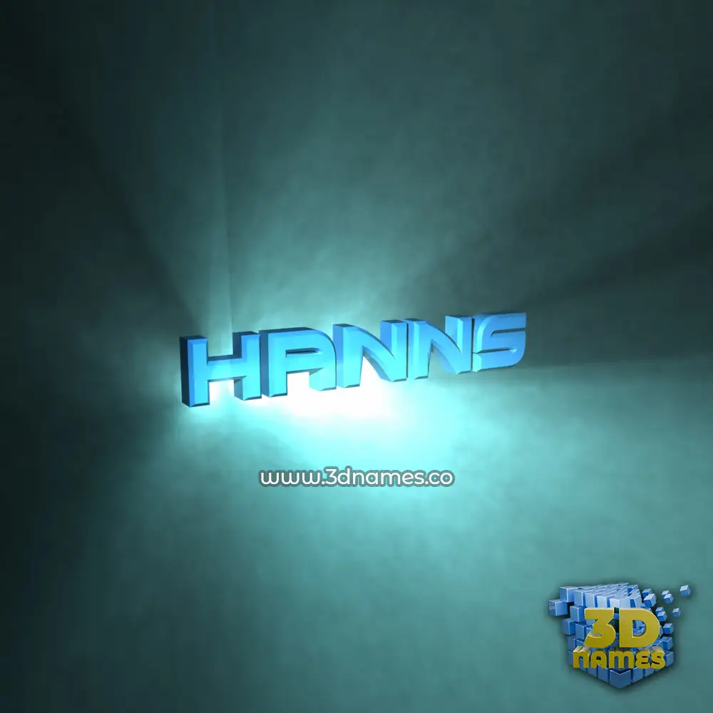 hanns in Light Shine style - 3D name wallpaper
