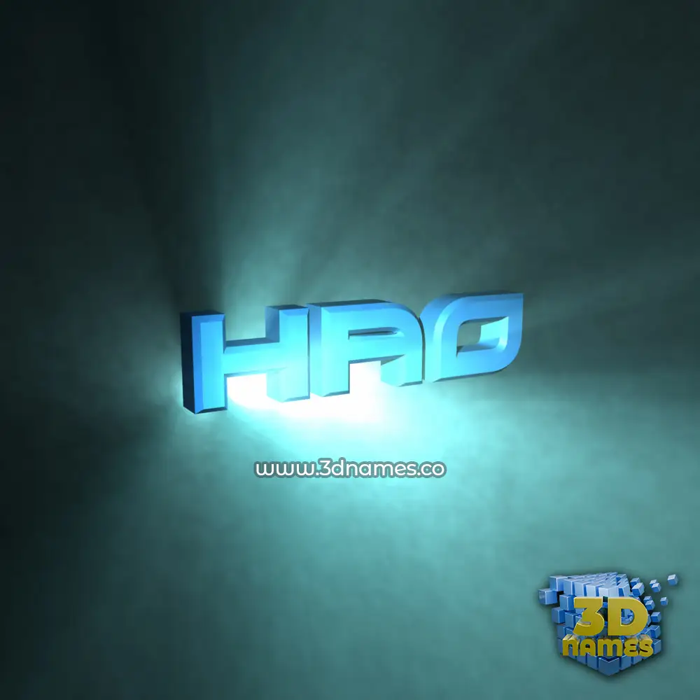 hao in Light Shine style - 3D name wallpaper