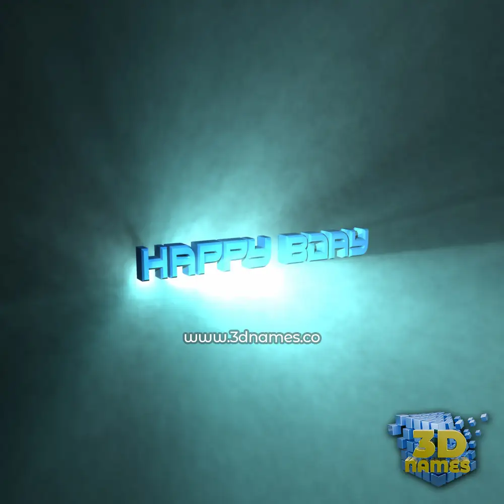 happy bday in Light Shine style - 3D name wallpaper