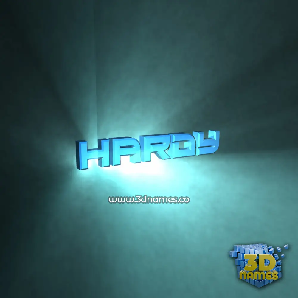 hardy in Light Shine style - 3D name wallpaper