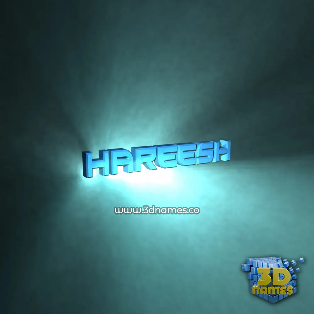 hareesh in Light Shine style - 3D name wallpaper