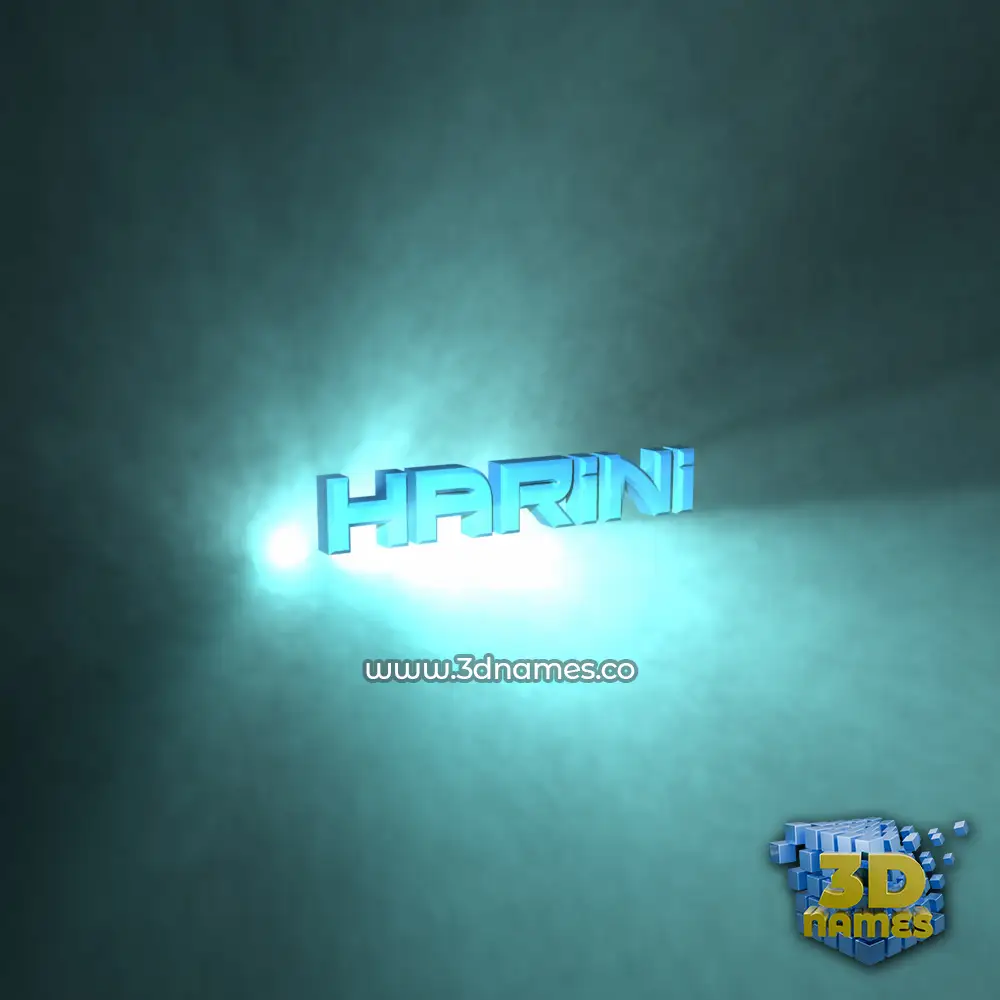 harini in Light Shine style - 3D name wallpaper