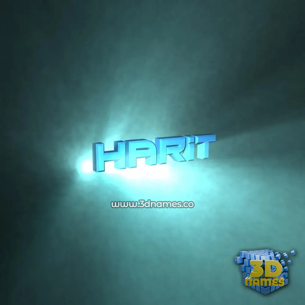harit in Light Shine style - 3D name wallpaper