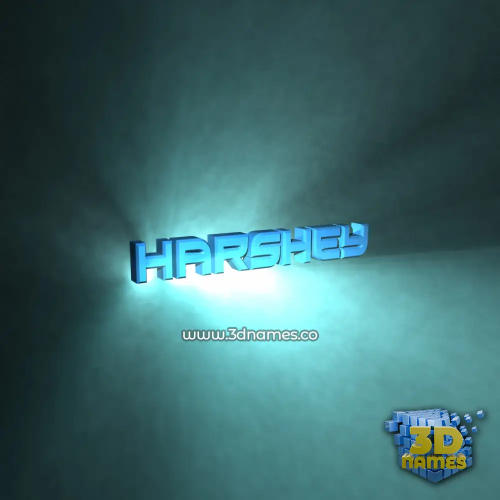 harshey in Light Shine style - 3D name wallpaper