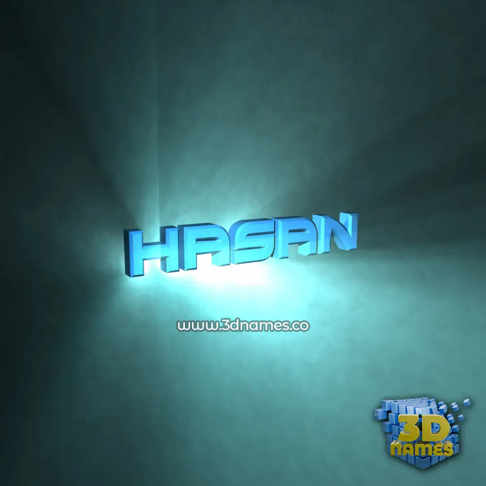 hasan in Light Shine style - 3D name wallpaper