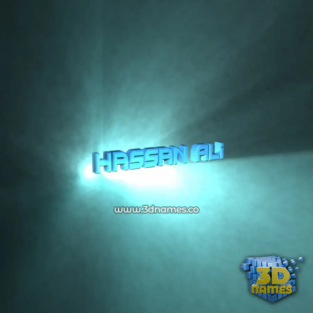 hassan ali in Light Shine style - 3D name wallpaper