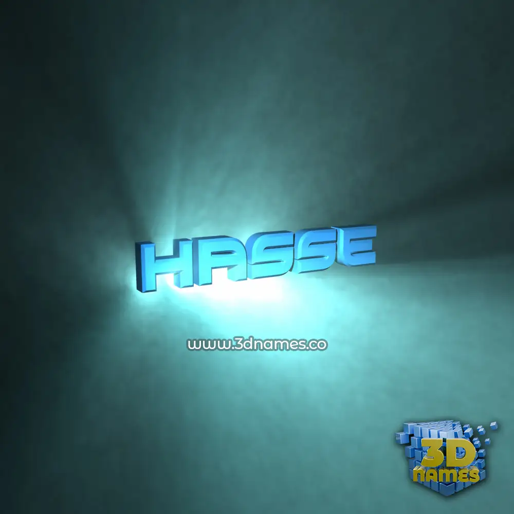 hasse in Light Shine style - 3D name wallpaper