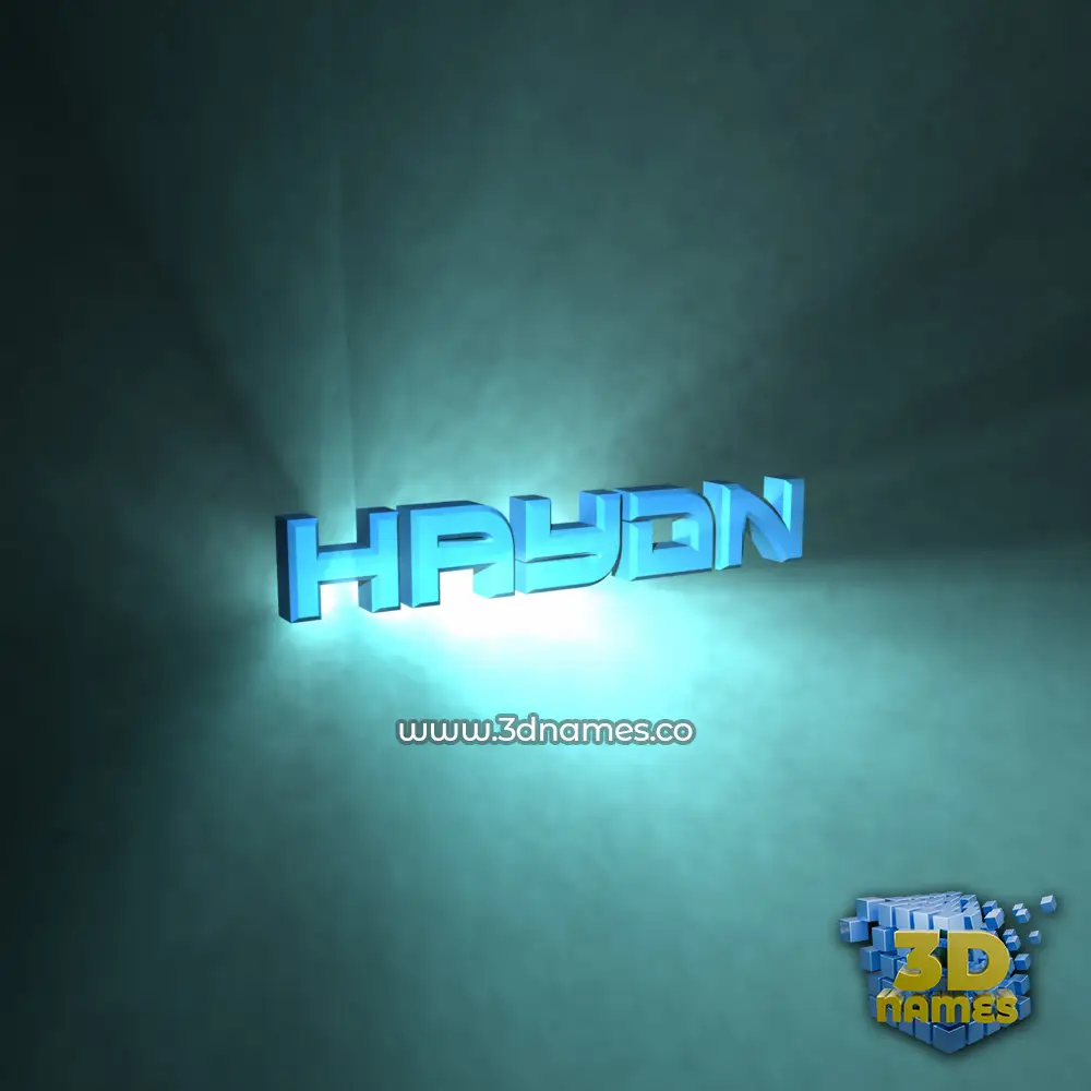haydn in Light Shine style - 3D name wallpaper