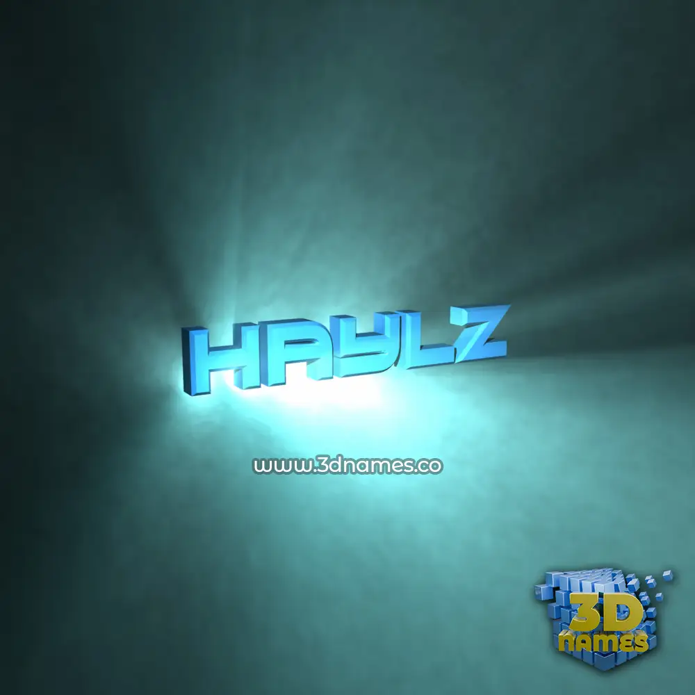 haylz in Light Shine style - 3D name wallpaper
