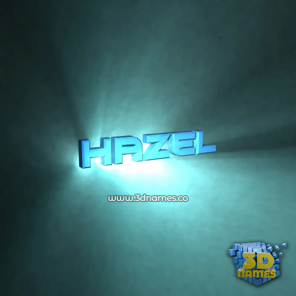 hazel in Light Shine style - 3D name wallpaper