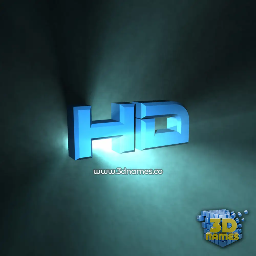 hd in Light Shine style - 3D name wallpaper
