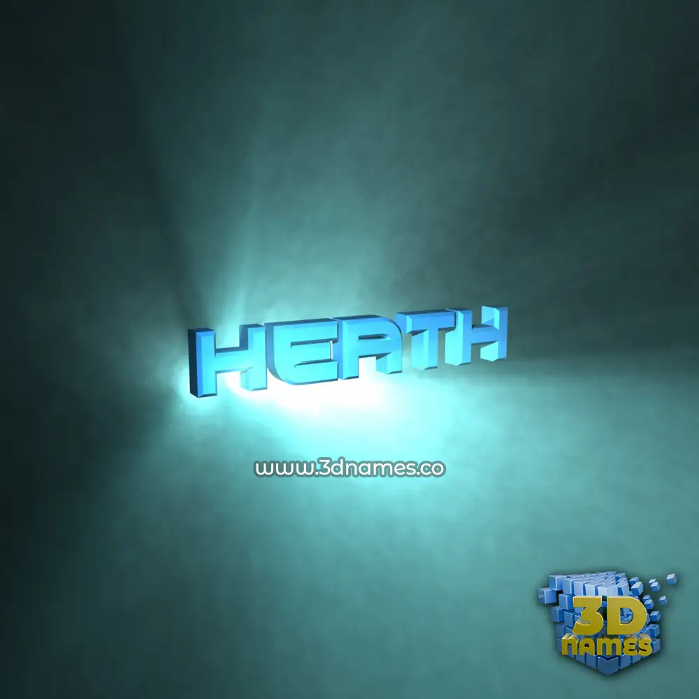 heath in Light Shine style - 3D name wallpaper