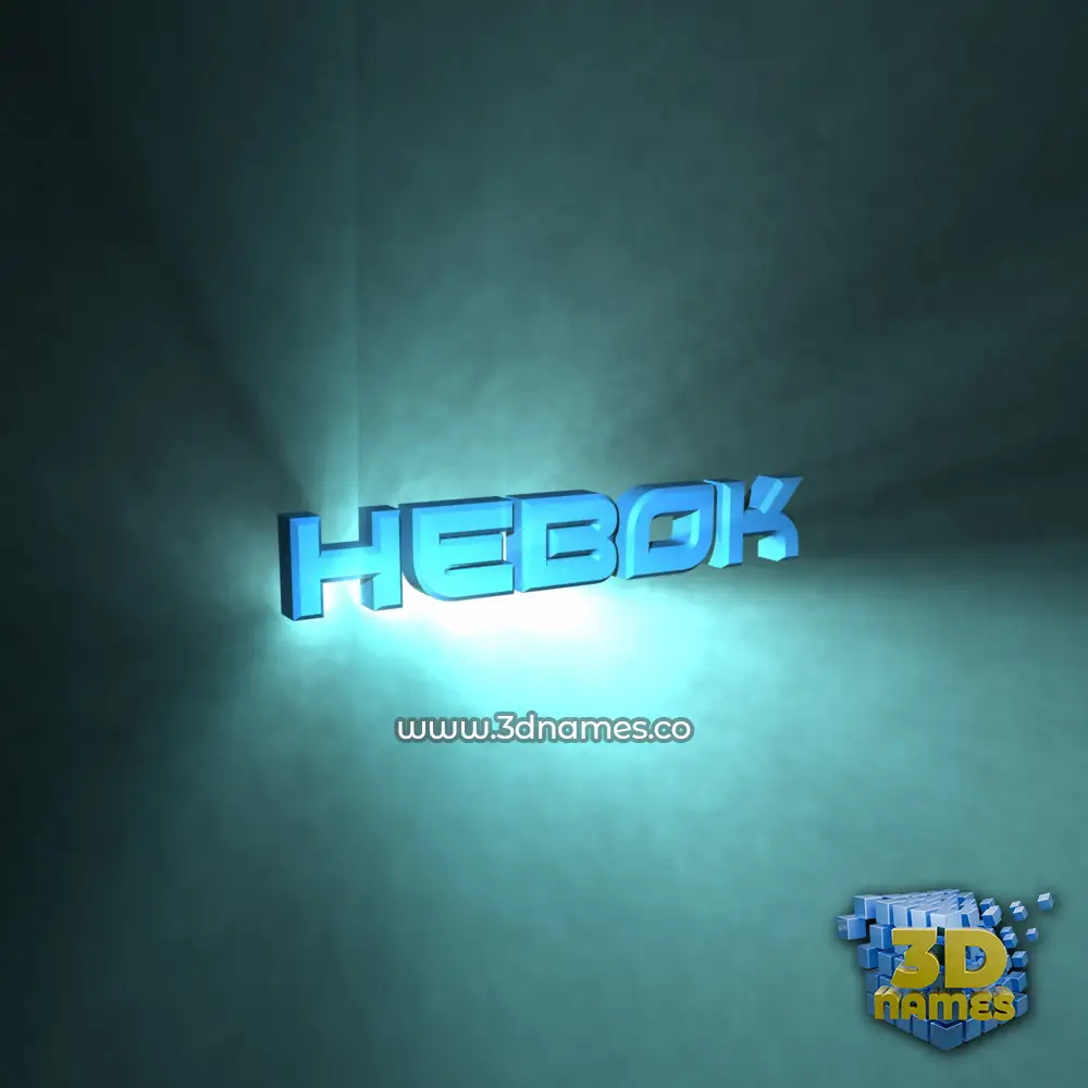 hebok in Light Shine style - 3D name wallpaper