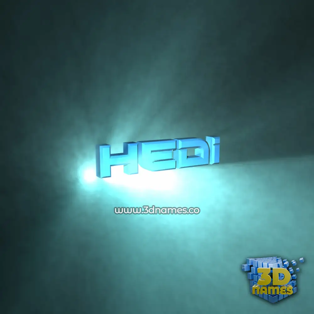 hedi in Light Shine style - 3D name wallpaper