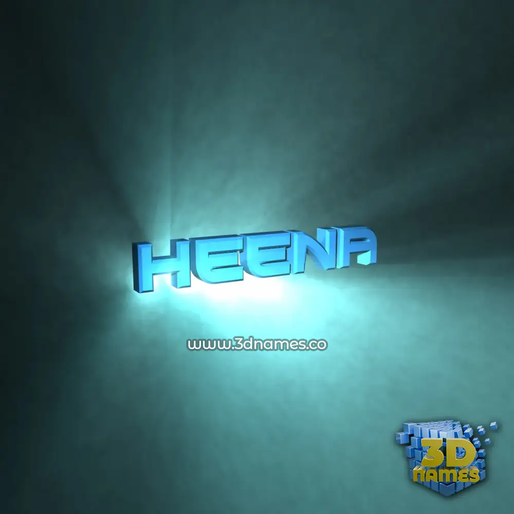 heena in Light Shine style - 3D name wallpaper