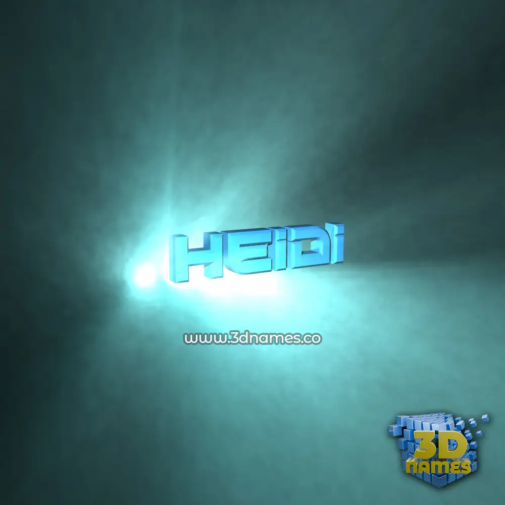 heidi in Light Shine style - 3D name wallpaper