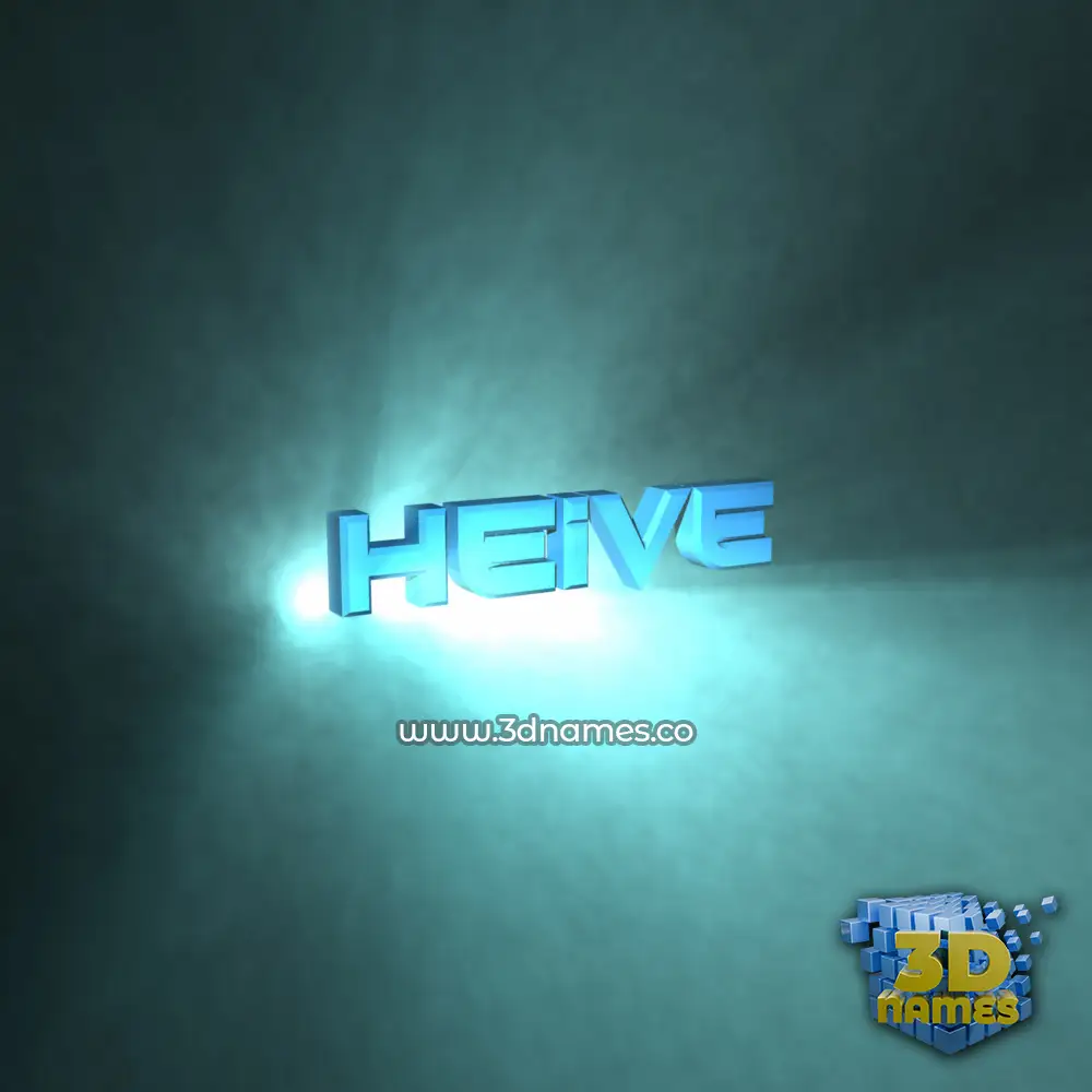 heive in Light Shine style - 3D name wallpaper
