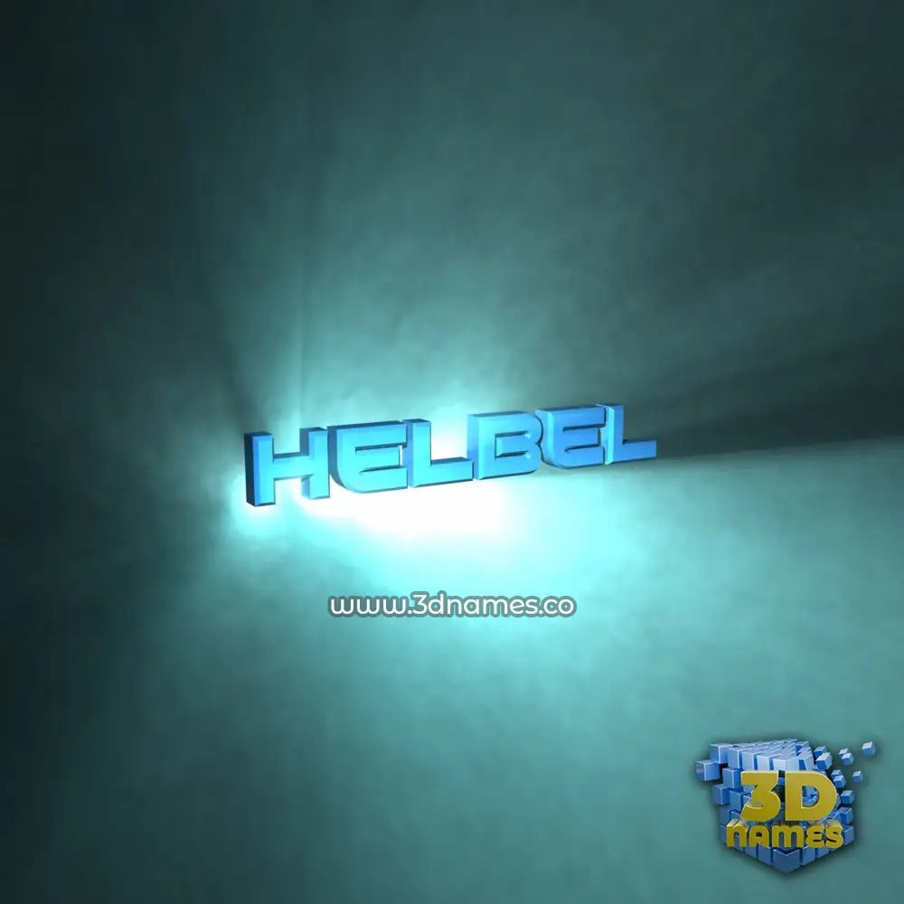 helbel in Light Shine style - 3D name wallpaper