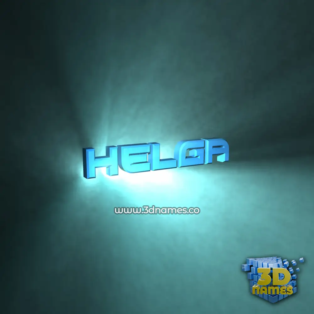 helga in Light Shine style - 3D name wallpaper