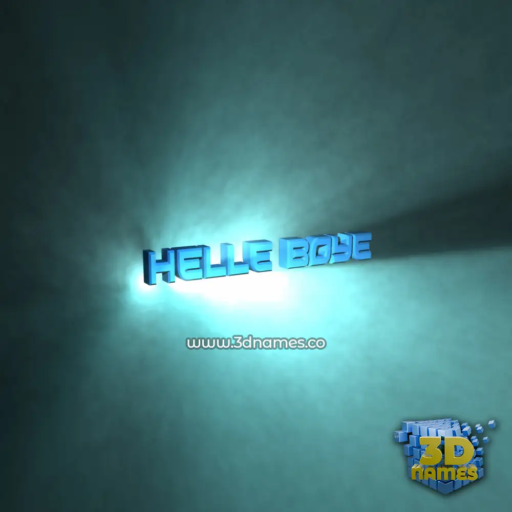 helle boye in Light Shine style - 3D name wallpaper