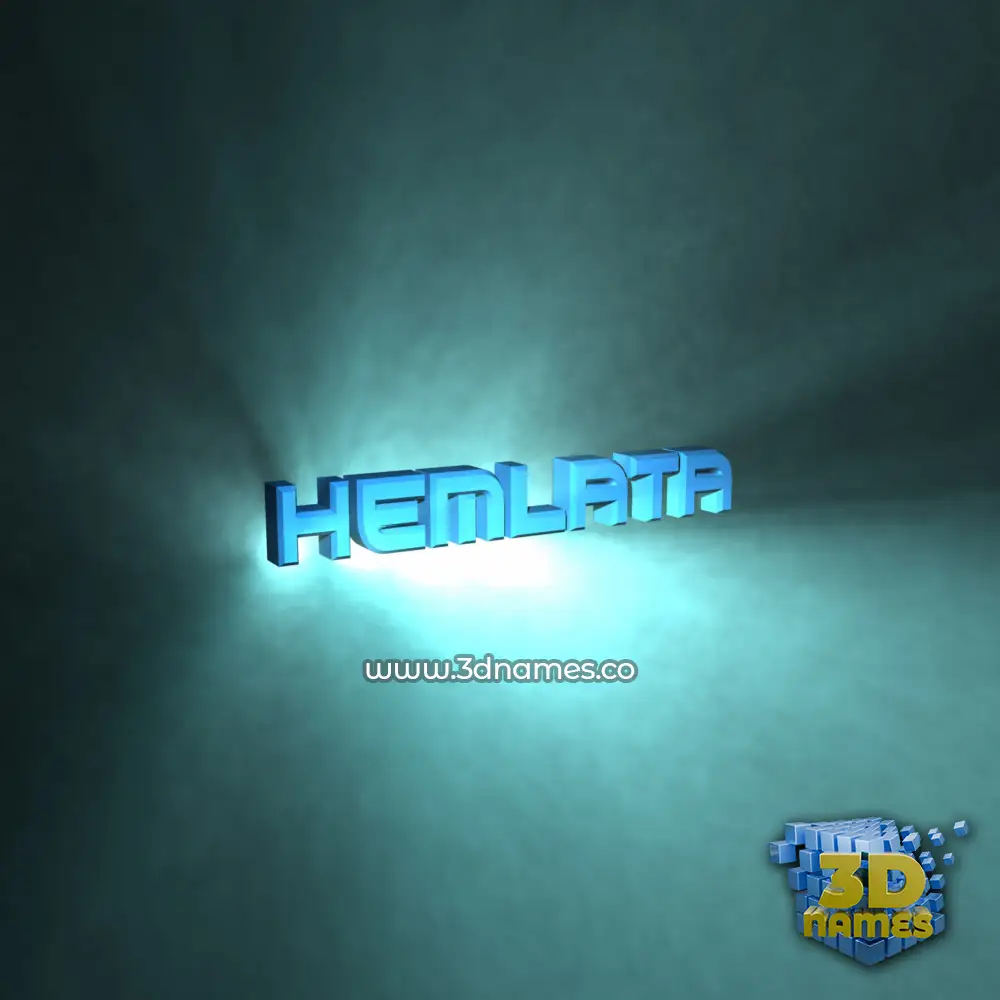 hemlata in Light Shine style - 3D name wallpaper