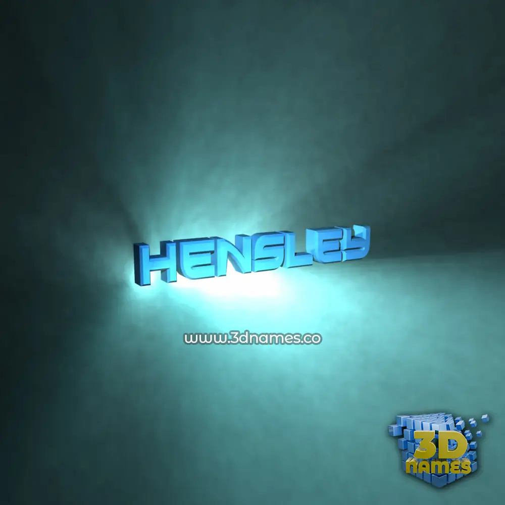 hensley in Light Shine style - 3D name wallpaper