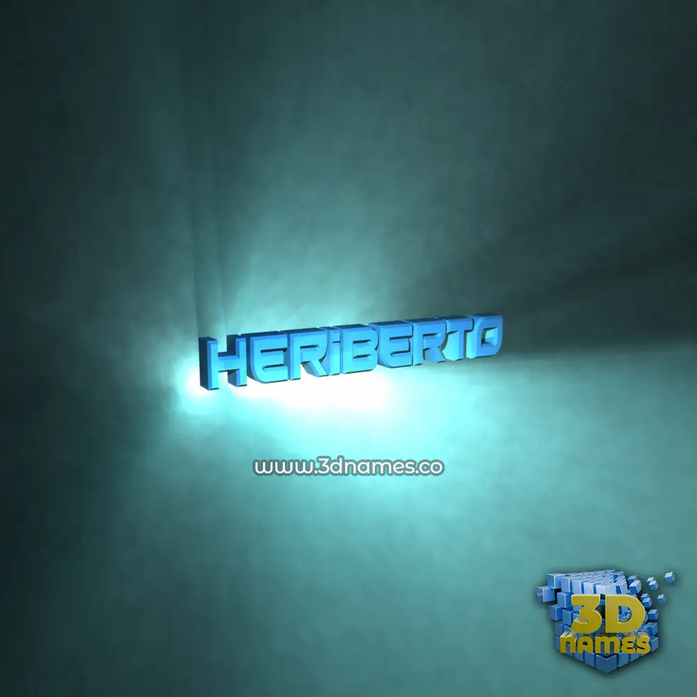 heriberto in Light Shine style - 3D name wallpaper