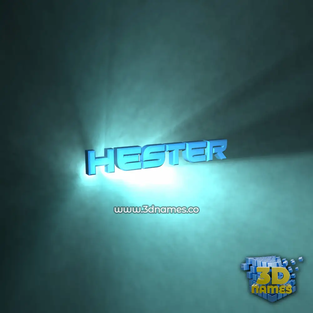hester in Light Shine style - 3D name wallpaper