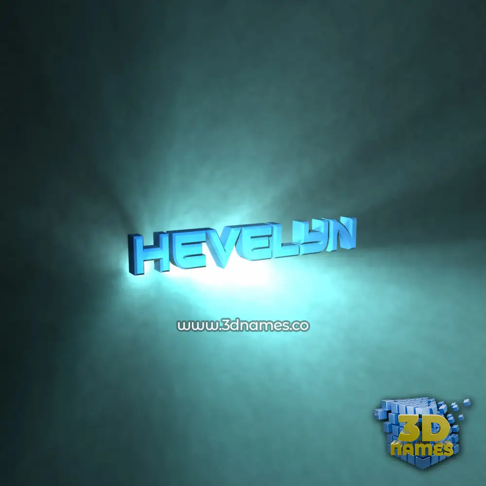 hevelyn in Light Shine style - 3D name wallpaper