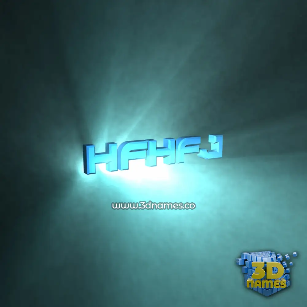 hfhfj in Light Shine style - 3D name wallpaper