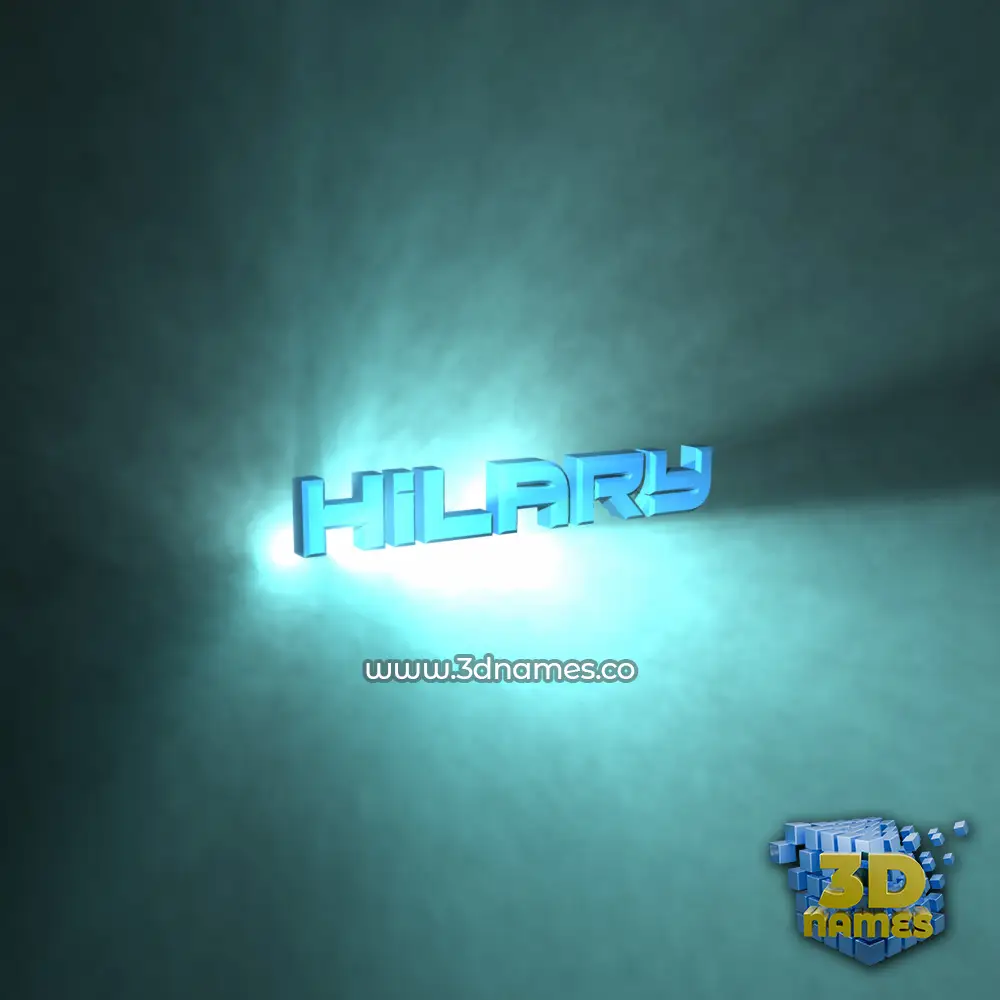 hilary in Light Shine style - 3D name wallpaper