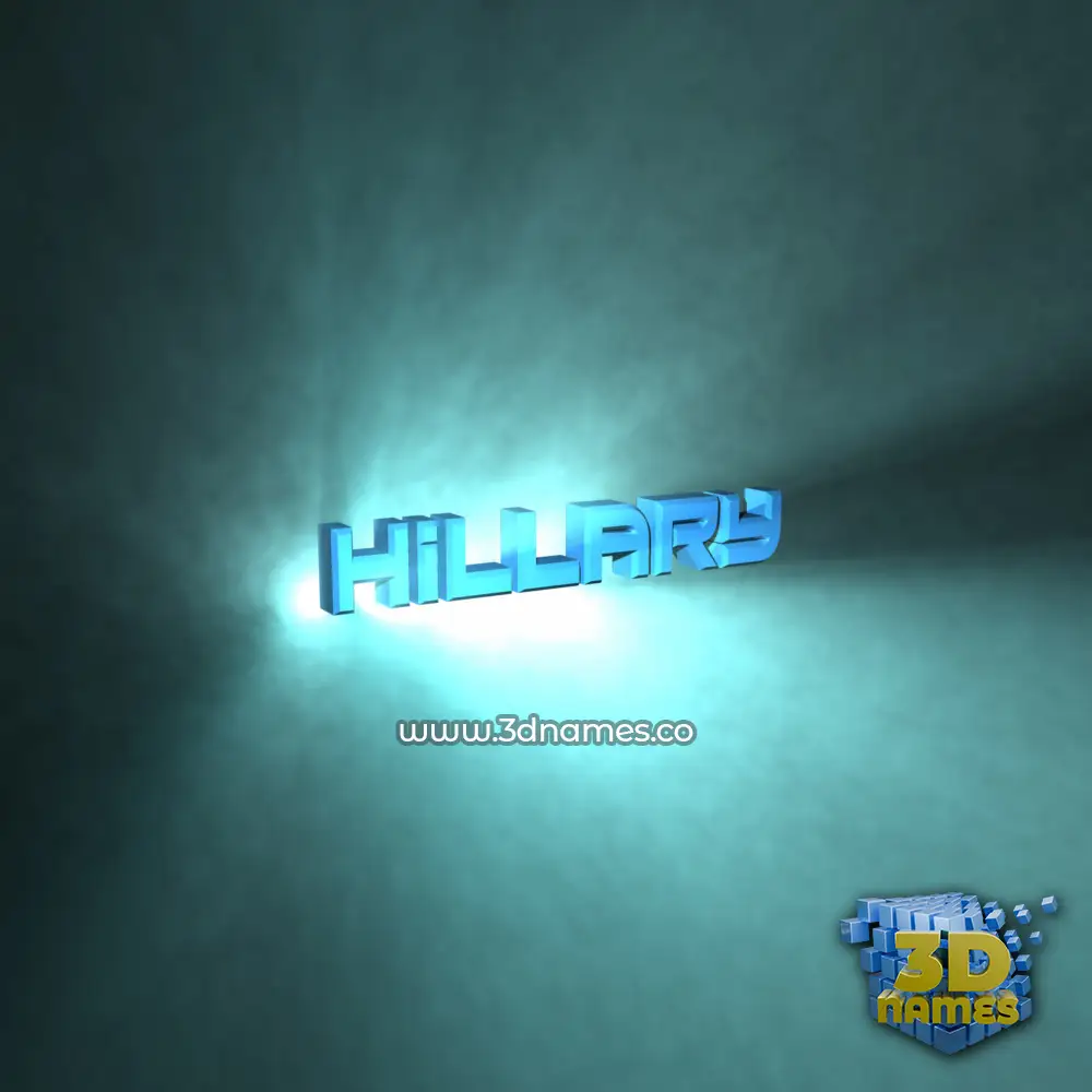 hillary in Light Shine style - 3D name wallpaper