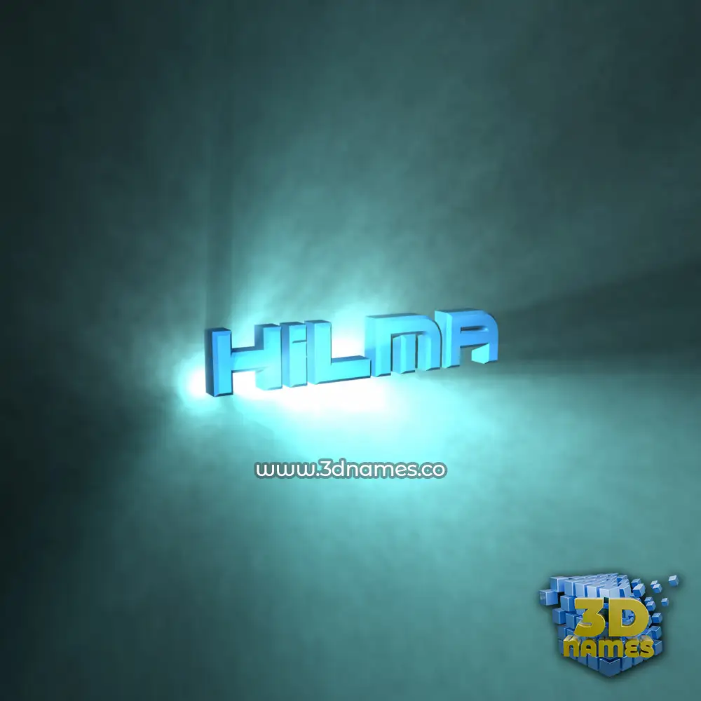 hilma in Light Shine style - 3D name wallpaper