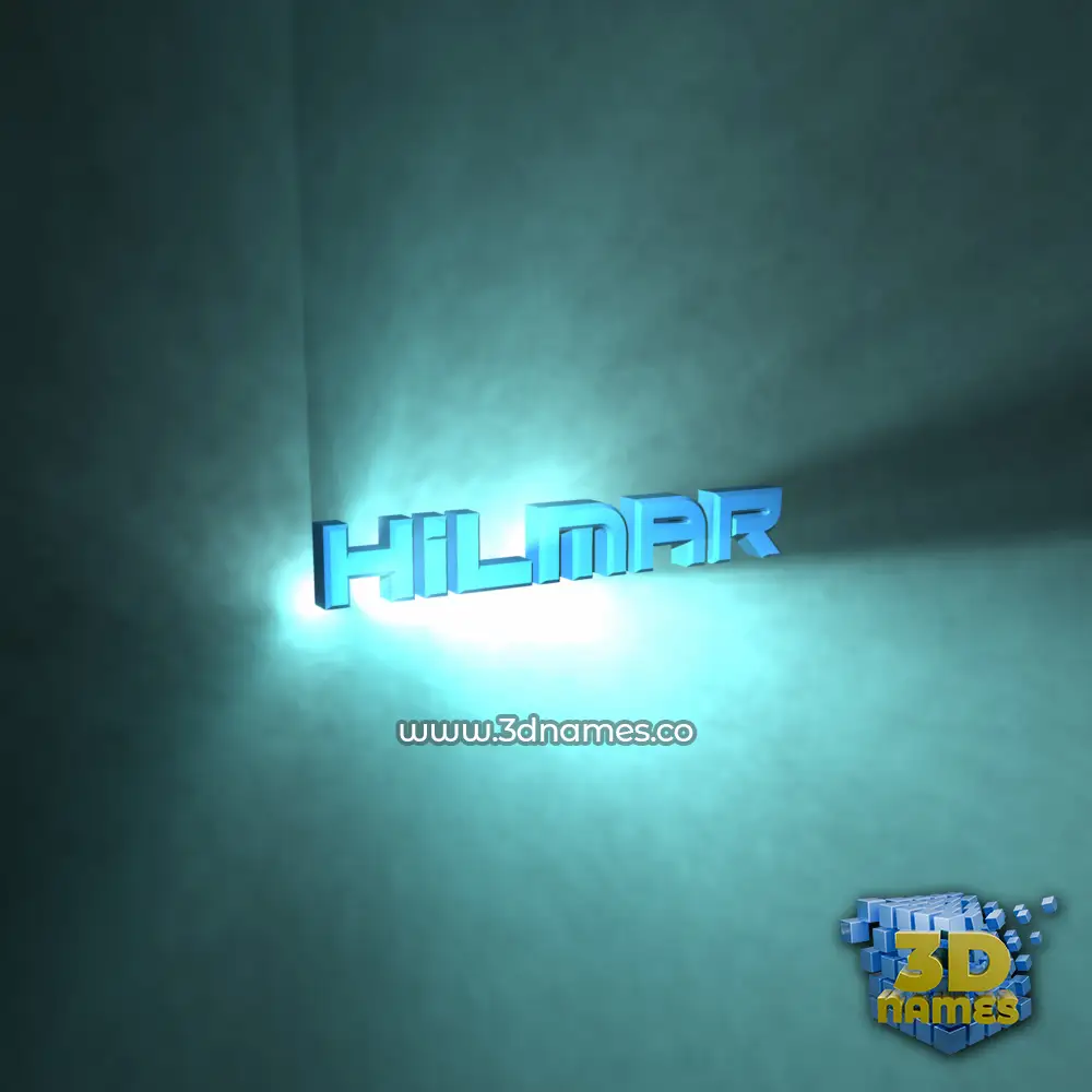 hilmar in Light Shine style - 3D name wallpaper