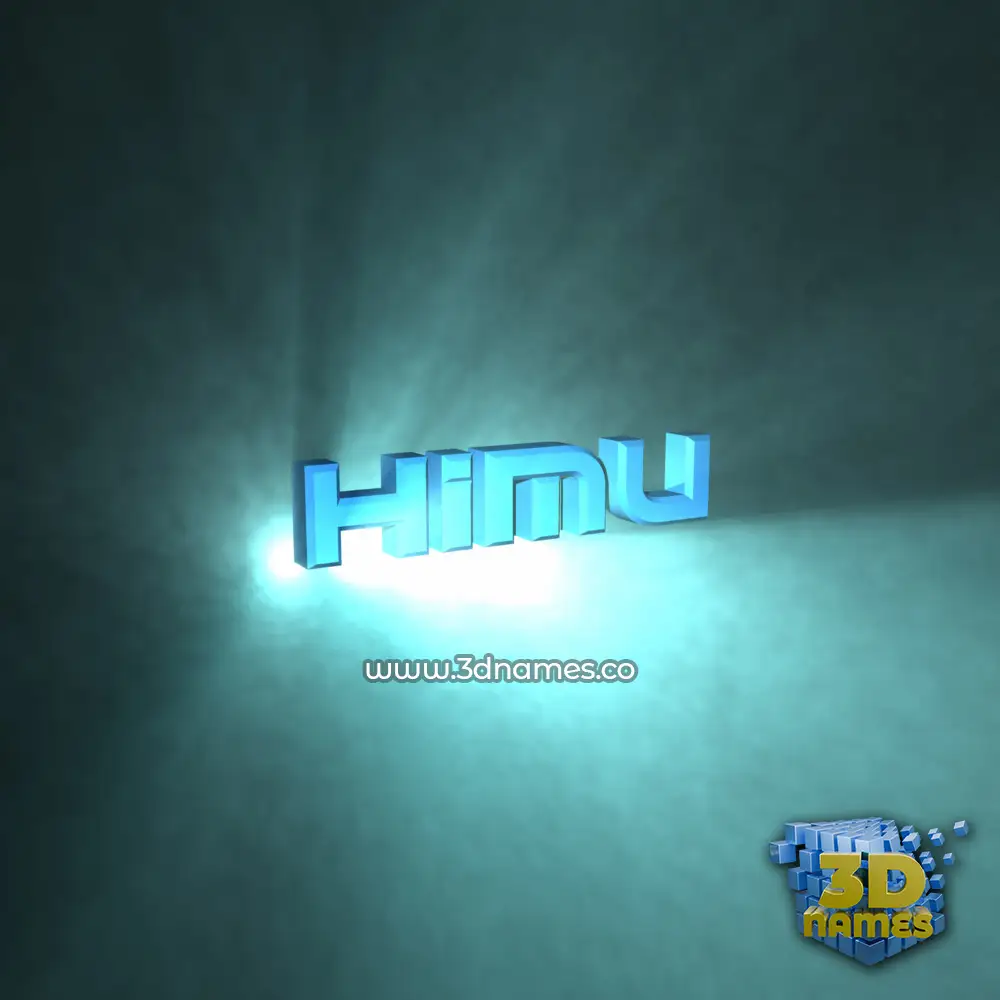 himu in Light Shine style - 3D name wallpaper