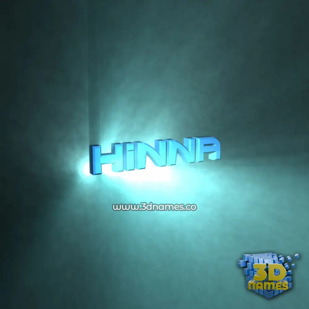 hinna in Light Shine style - 3D name wallpaper