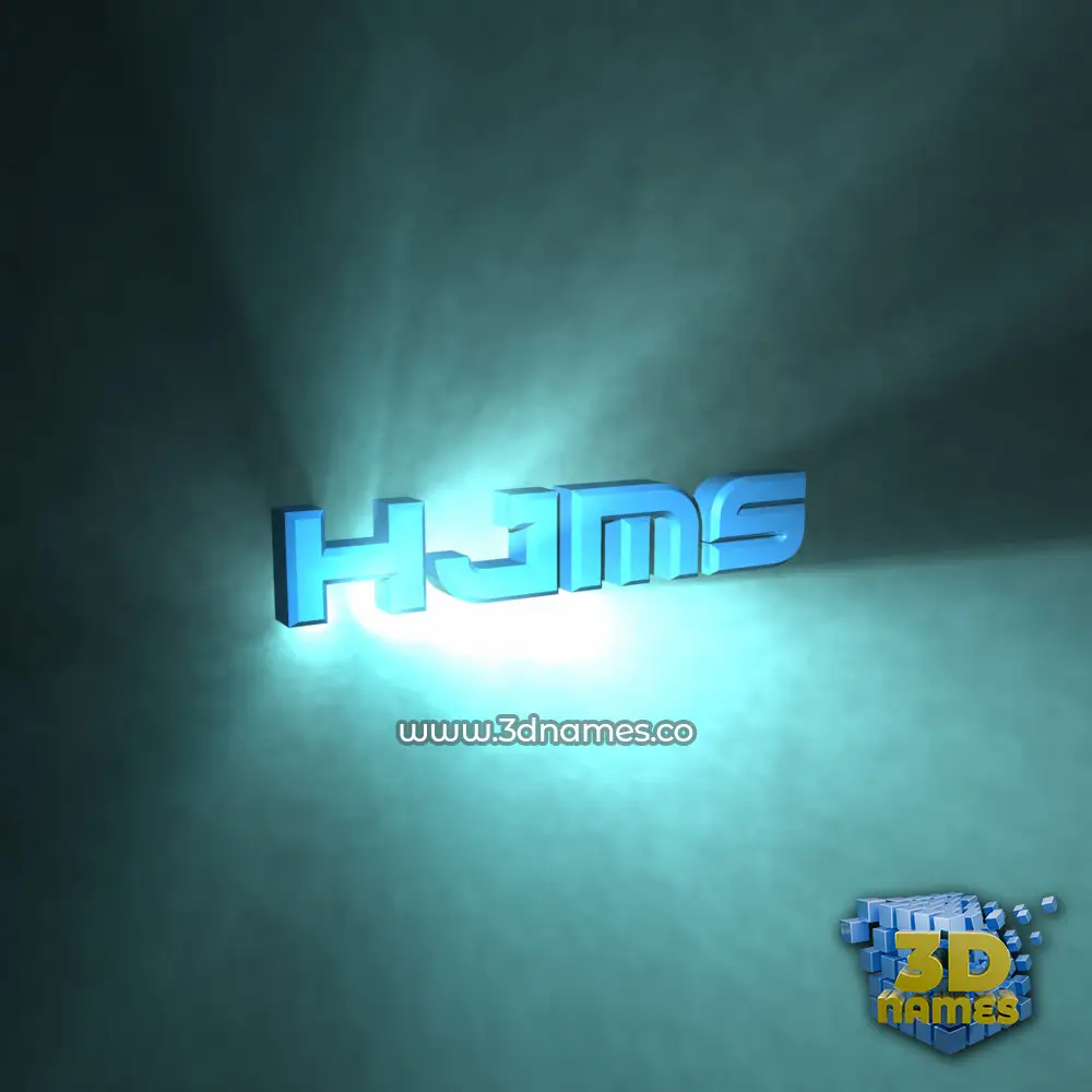hjms in Light Shine style - 3D name wallpaper