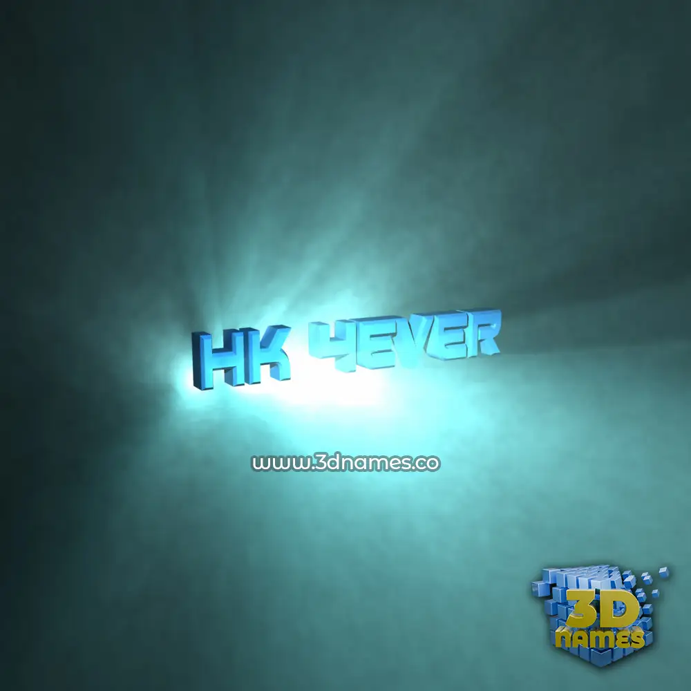 hk 4ever in Light Shine style - 3D name wallpaper