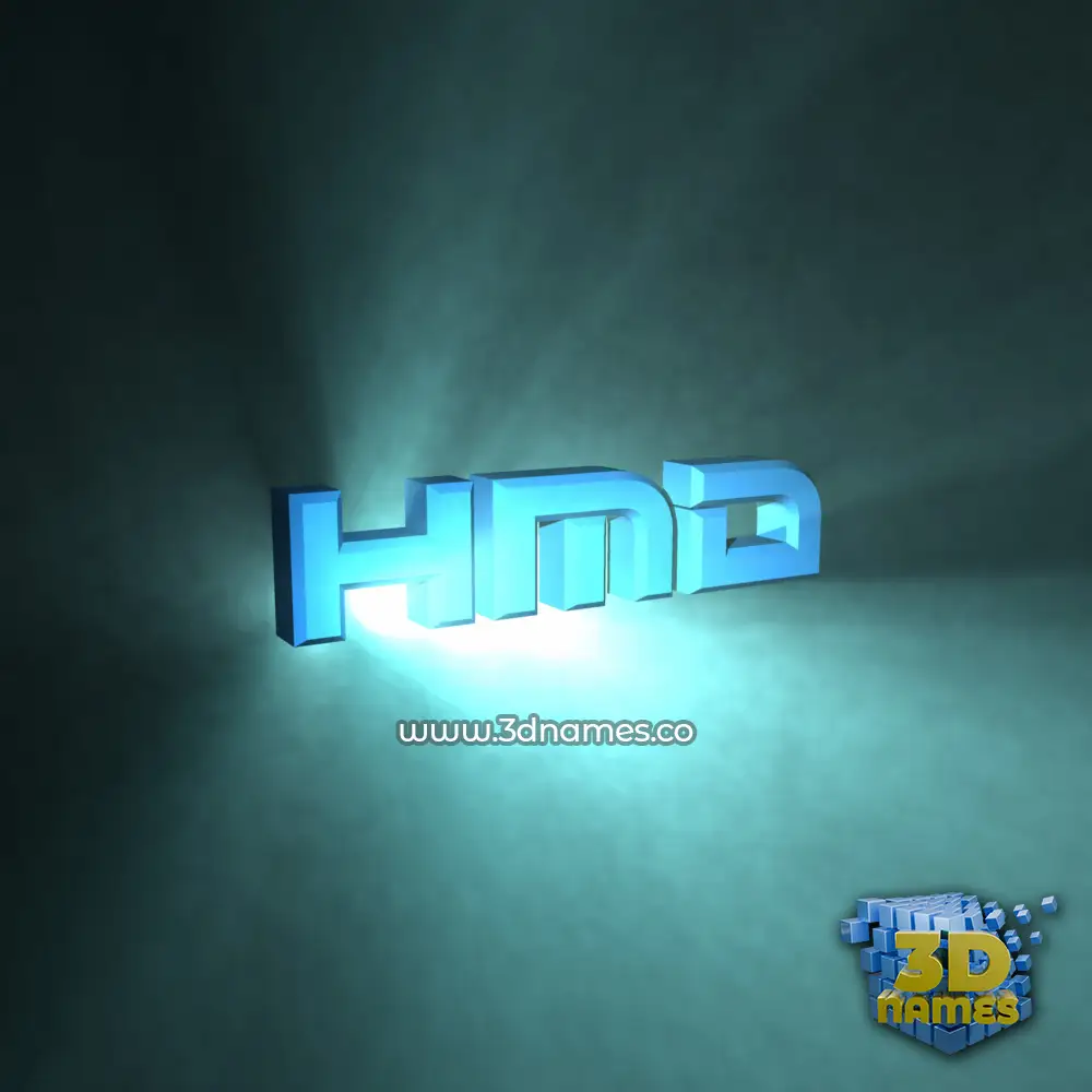 hmd in Light Shine style - 3D name wallpaper