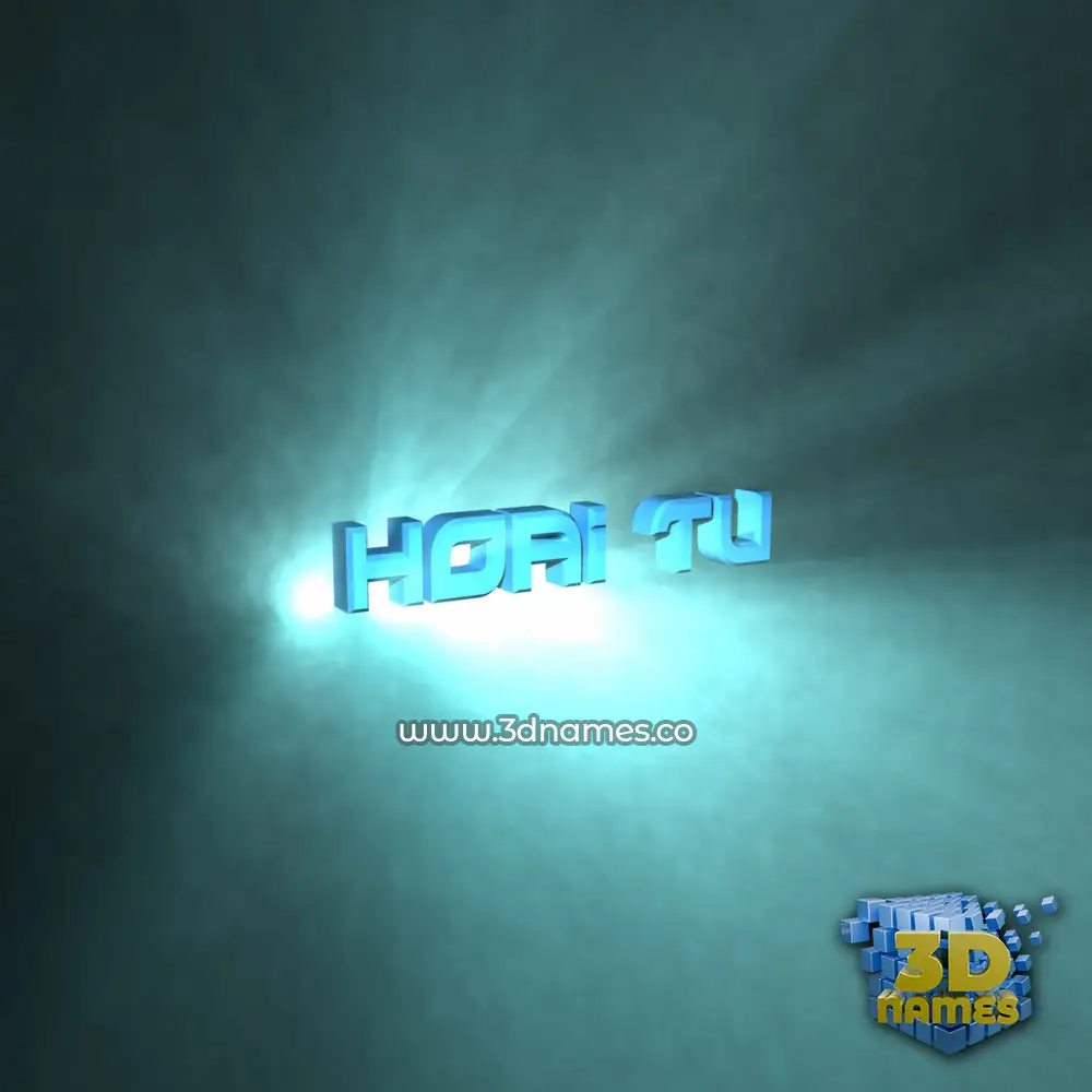hoai tu in Light Shine style - 3D name wallpaper