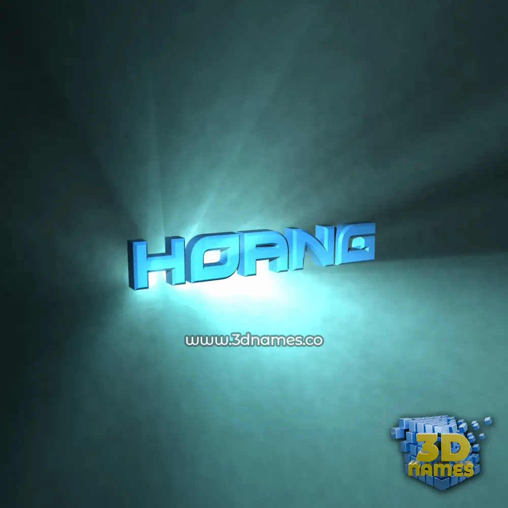 hoang in Light Shine style - 3D name wallpaper