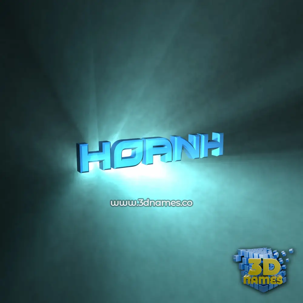 hoanh in Light Shine style - 3D name wallpaper
