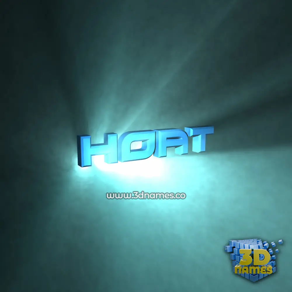 hoat in Light Shine style - 3D name wallpaper