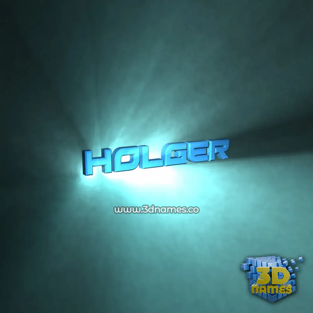 holger in Light Shine style - 3D name wallpaper