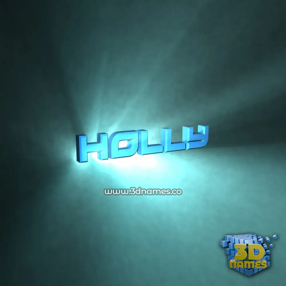 holly in Light Shine style - 3D name wallpaper