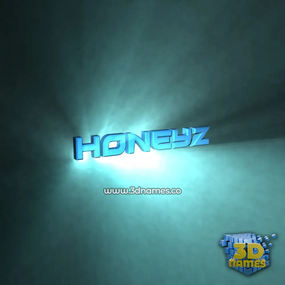 honeyz in Light Shine style - 3D name wallpaper