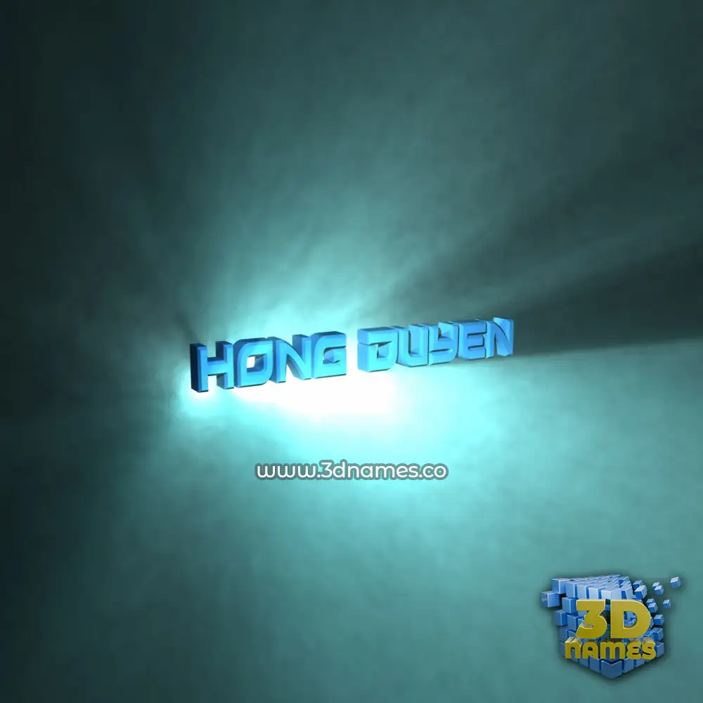 hong duyen in Light Shine style - 3D name wallpaper